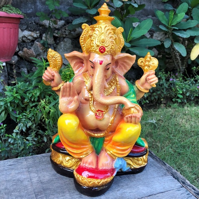PATUNG GANESHA 25 CM/PATUNG GANESA/PATUNG GANESHA RESIN/PATUNG DEWA DEWI/ DEWA GANESHA