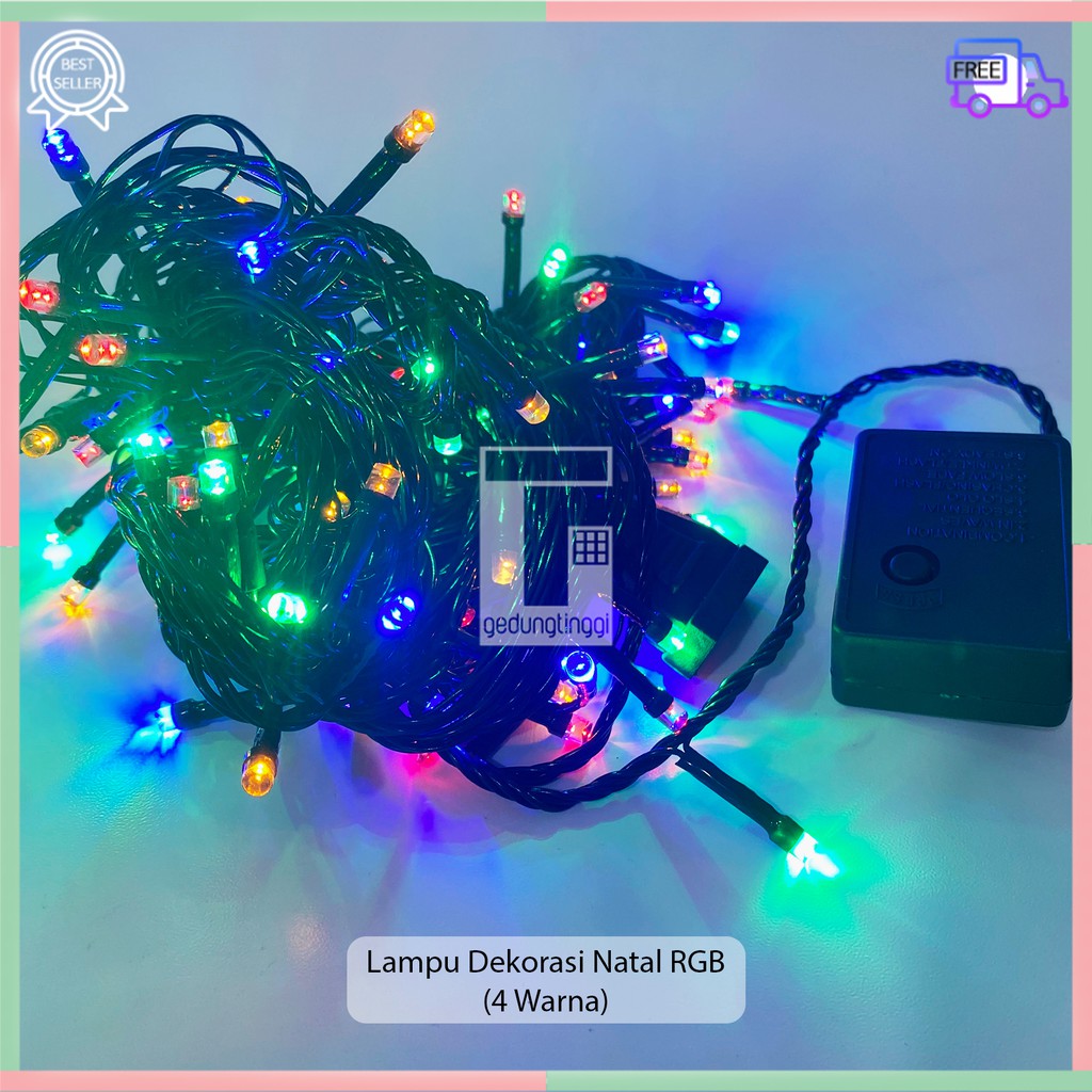 Lampu Led Tumblr Tumbler Hias Dekorasi Dekor Tema Pohon Natal Christmas Xmas Tree Decorations Decoration Decor String Warna Warm White Kuning Lamp 100 Led Kabel Hitam Hijau 10 Meter Murah Cafe Taman Pelaminan Wedding Kelap Kelip Kedap Kedip Indoor Outdoor