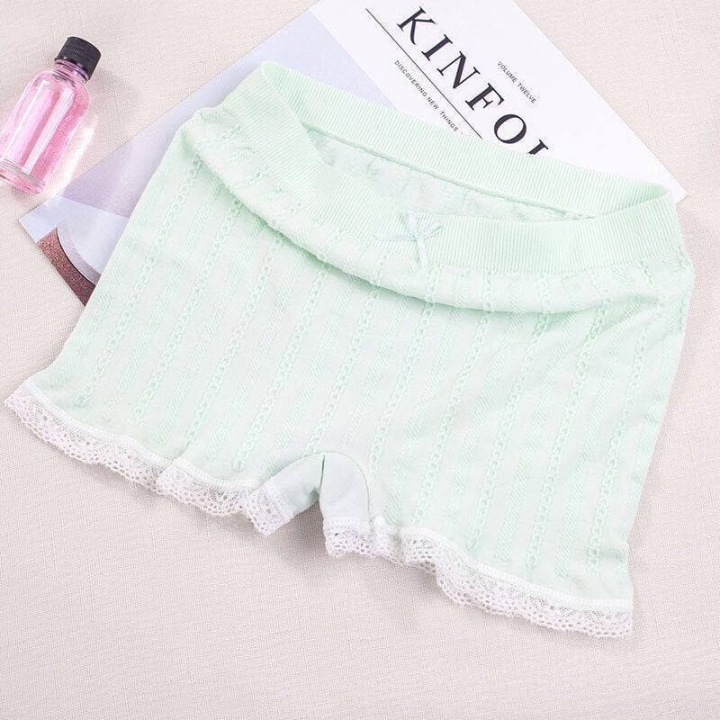 Short Pants Wanita Motif Garis Warna Polos Celana Dalam BoyShort Fashion Wanita Waist Seamles CD33