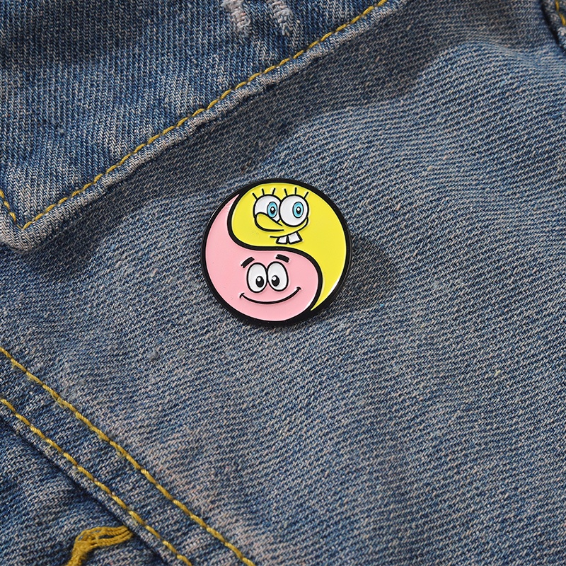 Bros Pin Enamel Bentuk SpongeBob SquarePants Untuk Pakaian Wanita