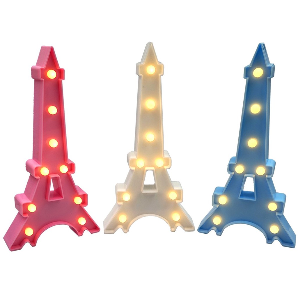 Ornamen Pajangan Hiasan Menara Eiffel Dengan Cahaya Lampu Mini 3 Variasi Unik