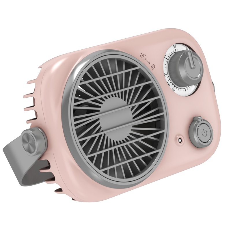 Vivi 1200mah Retro 3gears Adjustable Personal Desk Table Fan Silent Rumah Tangga Kamar Tidur Ruang Tamu Desktop Plafon Kecil