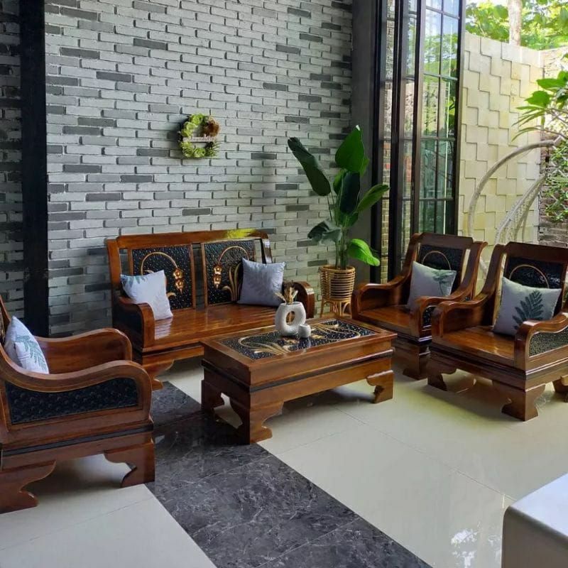 KURSI TAMU SEMUT KURSI RUANG TAMU KAYU JATI