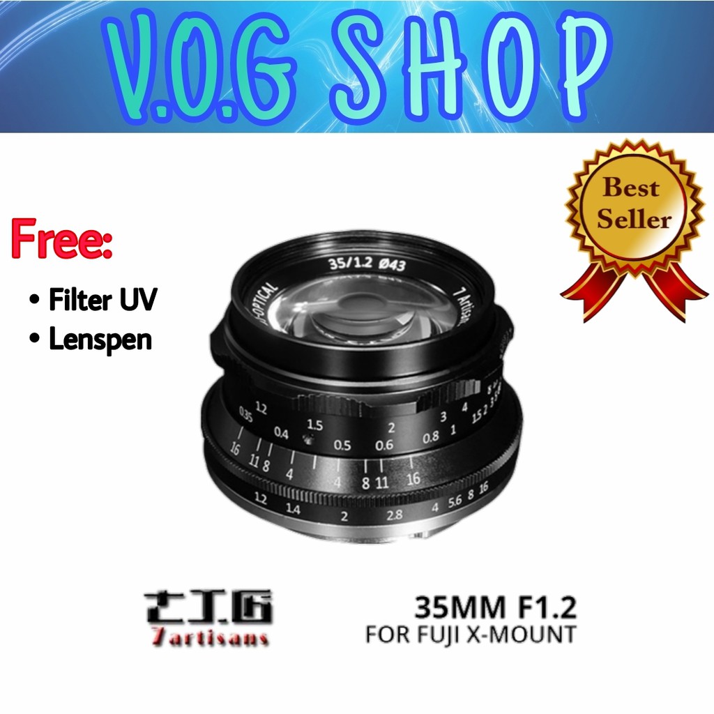 Jual Lensa 7Artisans 35mm F1.2 For Sony, Canon, Fuji-X - 7 Artisans