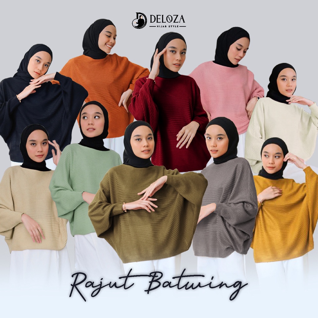 DELOZA LASPERAL RAJUT BATWING / ATASAN RAJUT WANITA / BAJU RAJUT PREMIUM JUMBO