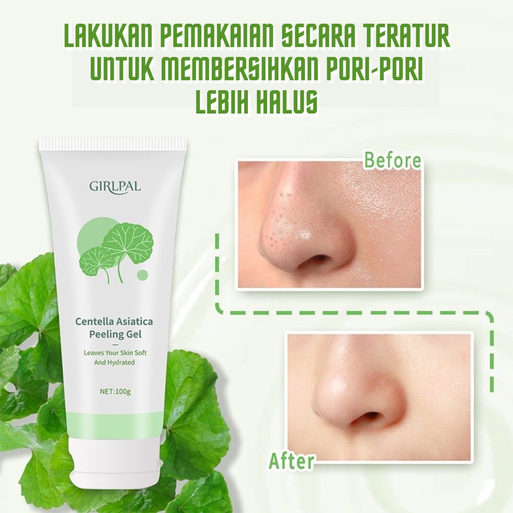 Girlpal Centella Asiatica Aloevera Peeling Gel Girlpal Peling Gel Aloe Vera Exfoliasi Eksfoliasi Wajah Exfoliating Eksfoliating Peeling Peling Feeling Piling Filing Gel Aloe Vera Wajah Aloevera Bpom