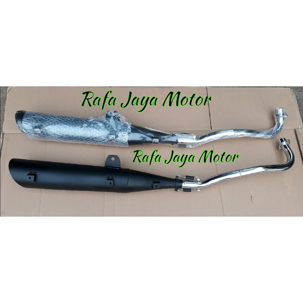 DISKON Knalpot Racing Bobokan Karisma Type Tsukigi Leheran Chrome Terpisah