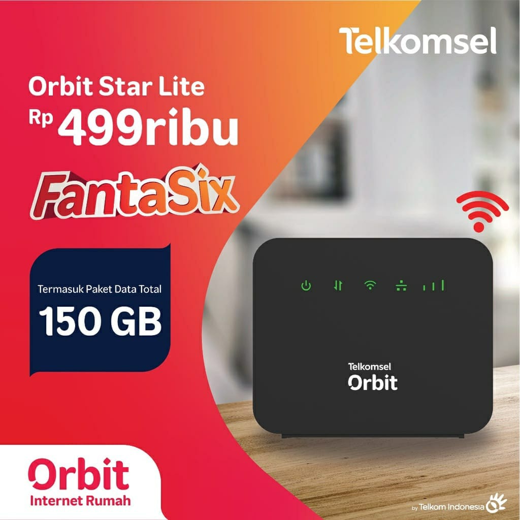 Telkomsel Orbit Star Lite Modem WiFi 4G Bonus Data 150GB