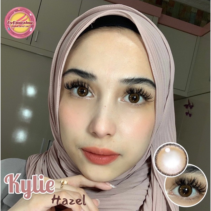 EYEMAZING Softlens - KYLIE Hazel / Brown / Coklat Normal Minus Beda Minus