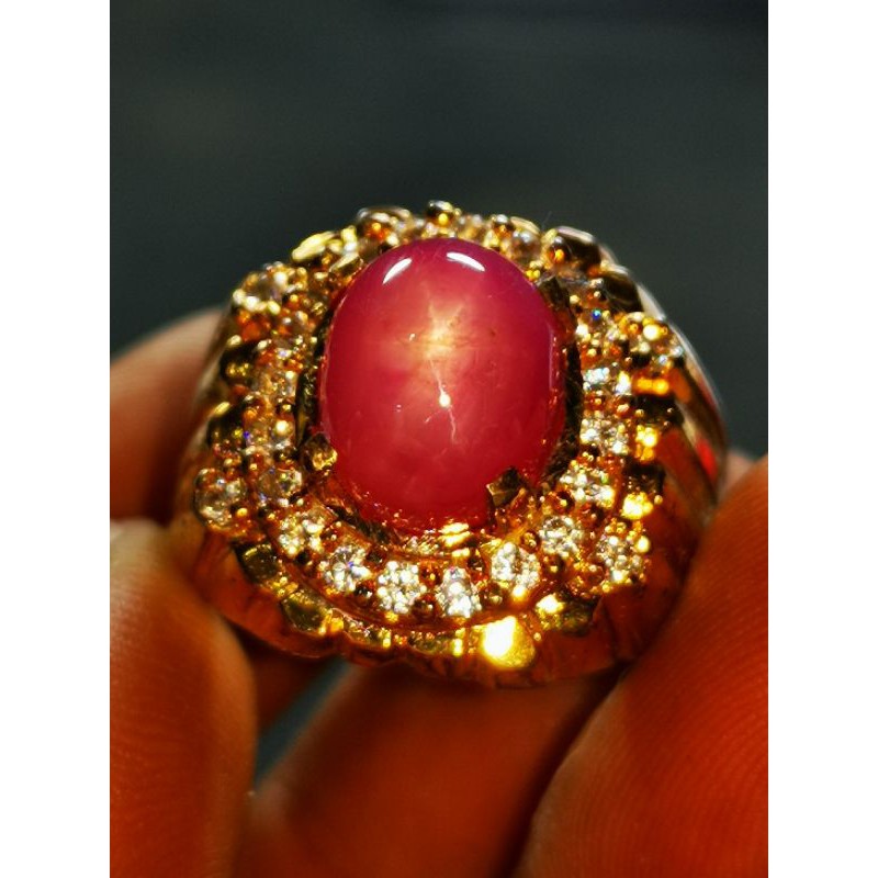 Batu permata natural ruby star burma