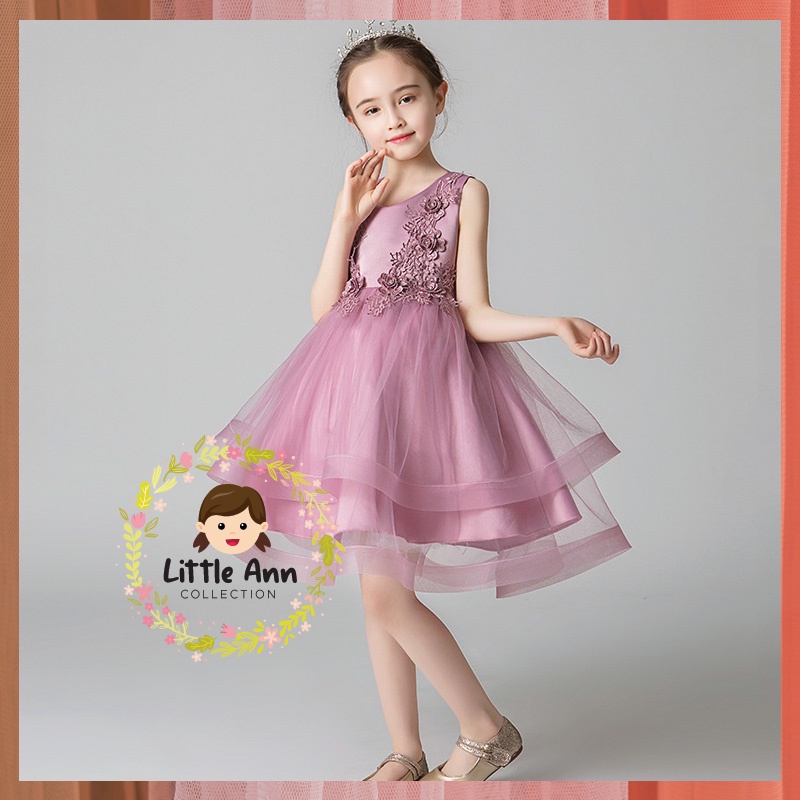 Dress Gaun Pesta Anak Perempuan UNGU ELEGANT