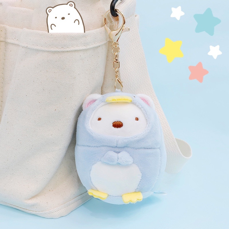 Kawaii Japan Sumikko Gurashi Plush Toys Cartoon Plush Doll Cute San-X Corner Bio Bag Pendant Keychain Couple Small Pendant Gifts