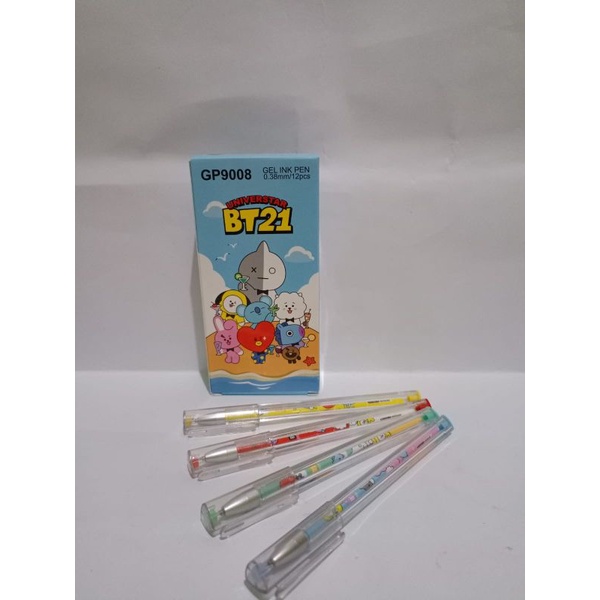 

SELUSIN ( 12 PCS ) Pulpen Segitiga Karakter Lucu 0.38 mm Gel Pen Segitiga Ukuran 0.38mm