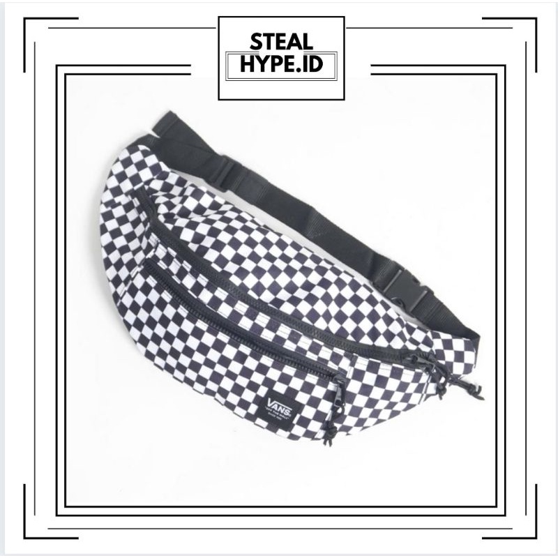VANS WAISTBAG CHECKERBOARD ORIGINAL 100% / SLINGBAG VANS / WAISTBAG VANS CHECKERBOARD ORIGINAL