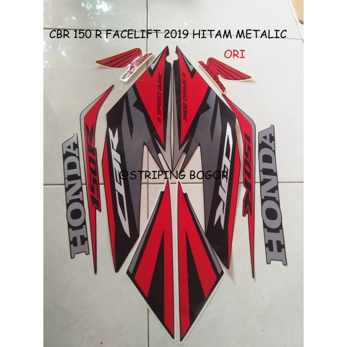 Striping Stiker Motor Honda CBR 150 R 2018 Black Red