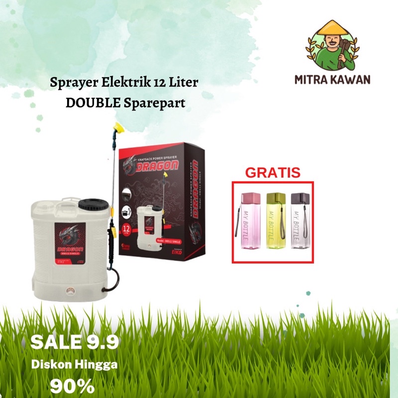 Sprayer elektrik 12liter alat semprotan hama semprotan desinfektan DRAGON