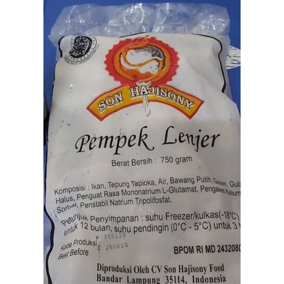 

Pempek lenjer curah Sony + cuko 250 ml pempek Sony haji sony Lampung