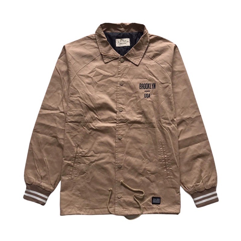 Brooklyn Usa Khaki Coach Jacket Shopee Indonesia