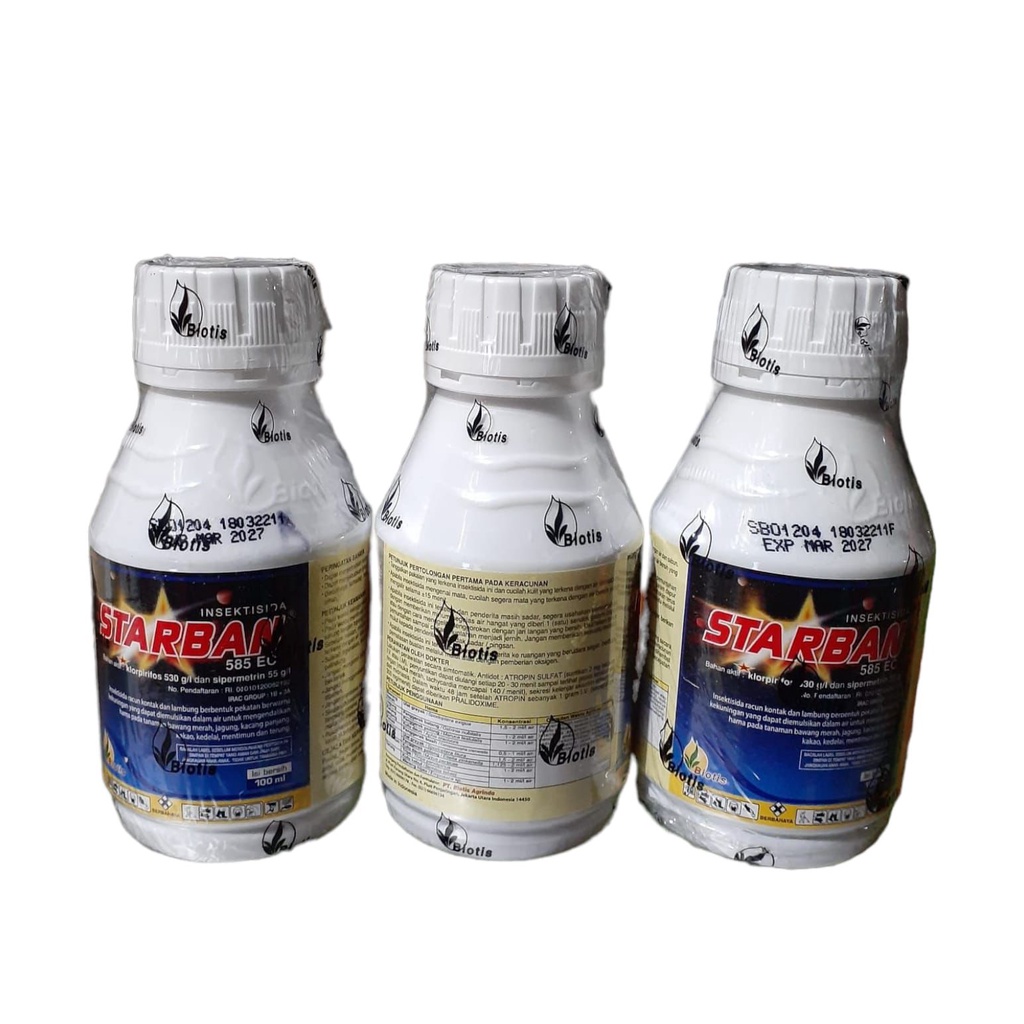 INSEKTISIDA STARBAN 585 EC 100 ml KLORPIRIFOS 530 g/l Sipermetrin 55 g/l 100% Original BIOTIS