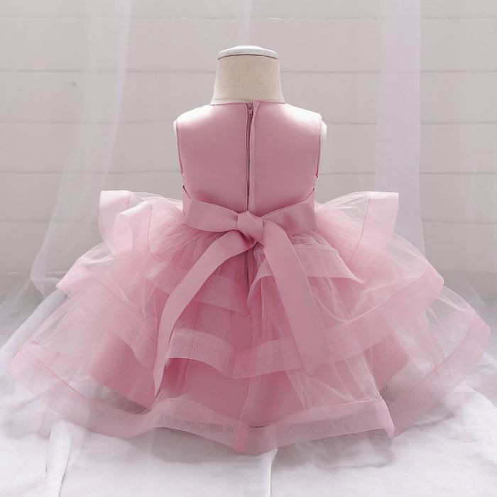 Party Dress Gown Baby Tutu / Dress Gaun Baju Pesta Anak Bayi Pita Merah Pink Tutu Premium Import-6