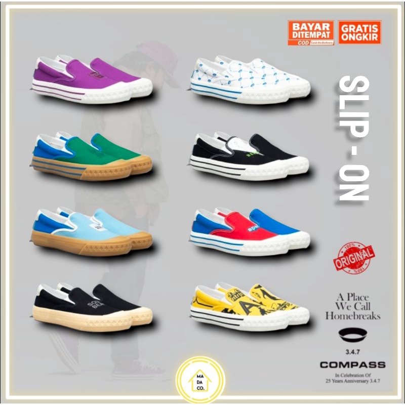 Sepatu Compass Slip-On x UNKL 347
