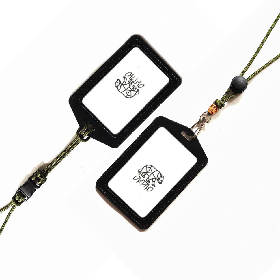 

(G5T4) Lanyard ID card paracord gantungan tali nametag kulit //Viral@lagi