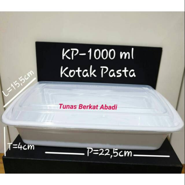 Kotak Makan Plastik KP 1000 ml /Thin Wall 1000 ml / Kotak Pasta