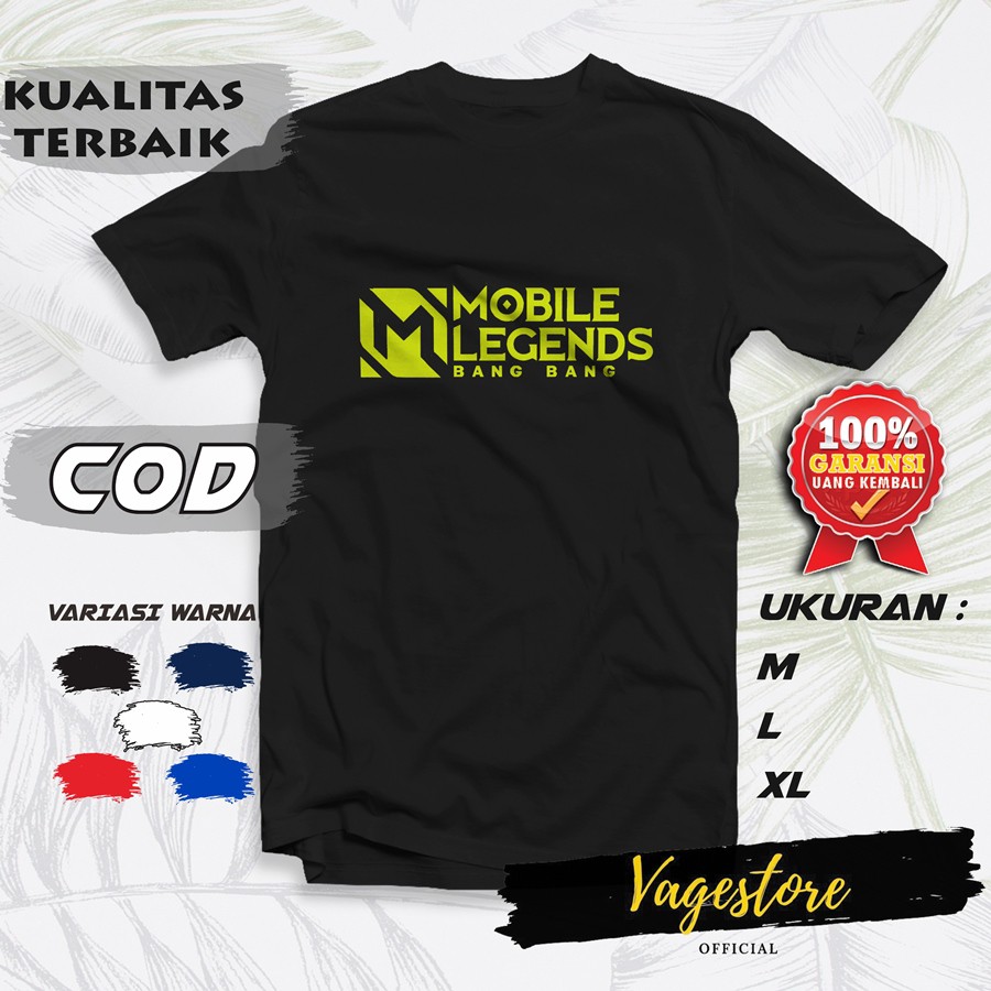 PAKAIAN ATASAN BAJU KAOS GAME GAMING ML MLBB MOBILE MOBIL LEGEND LEGENDS PRIA DEWASA SABLON MURAH