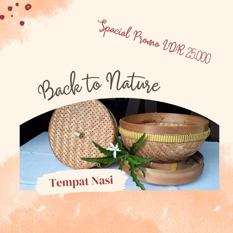 Ceting Nasi Anyaman Bambu (Wakul)