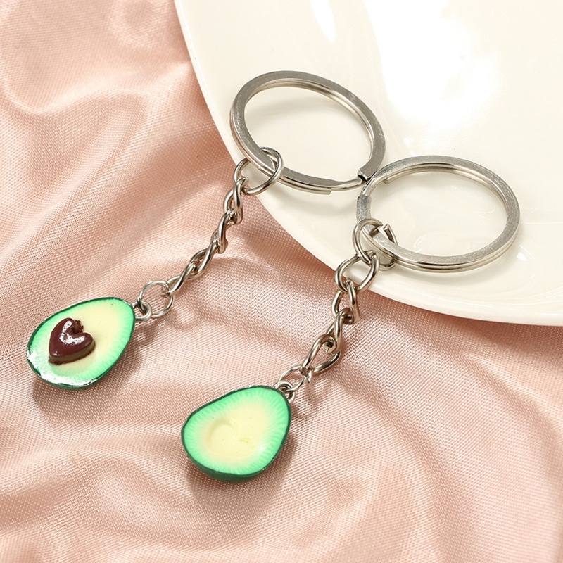 SIY  Cute Handmade Green Avocado BFF Friendship  Key Chains Simulation Fruit Jewelry