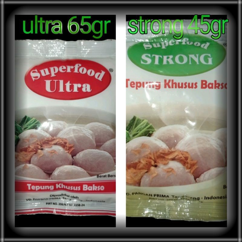 

Tepung premix pengenyal khusus bakso superfood ultra strong