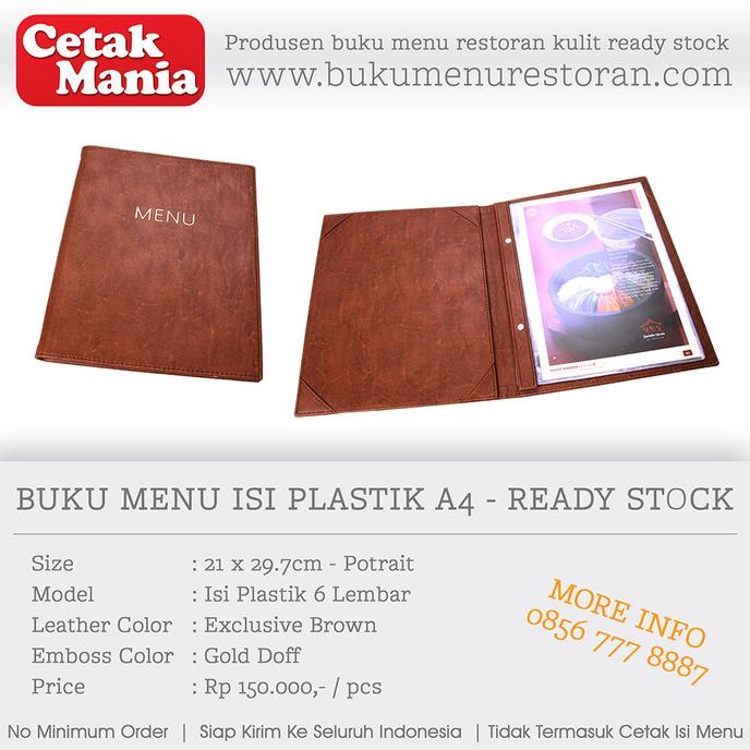 

BAYAR DITEMPAT BUKU MENU RESTORAN ISI PLASTIK A4 - READY STOCK EKSLUSIF Kode 665