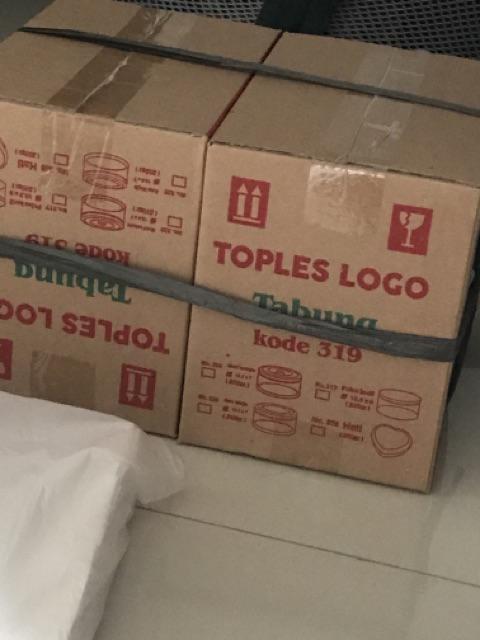 Toples Tabung Kecil Plastik Kue Permen Kacang Makanan 325gr Logo 319 1 Lusin - By Gosend