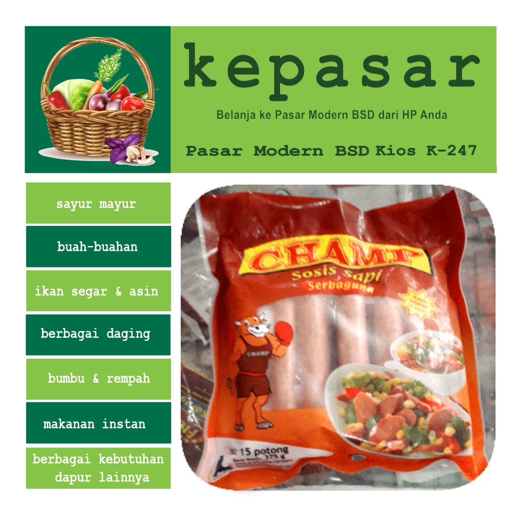 

Sosis Sapi Champ 375 g