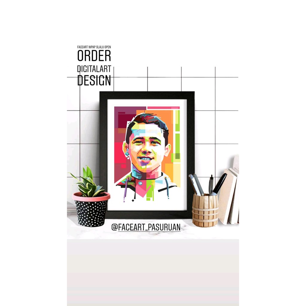 lukisan wajah wpap dan frame Bagus