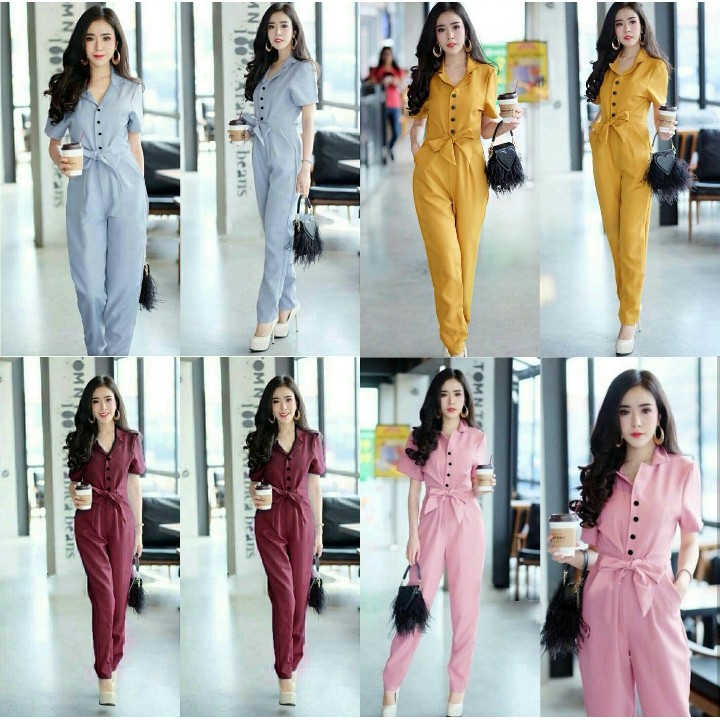 *[GLFK] Jumpsuit Wanita Terbaru / Js Buttonia / Pakaian Wanita Terbaru 2023 / Overall Jumpsuit Wanita Dewasa