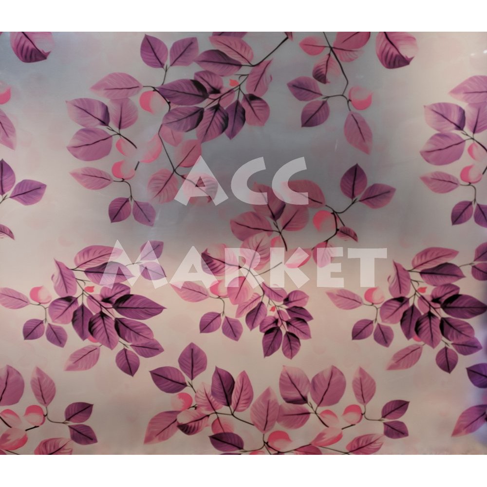 Fiber Pelapis Pagar Motif DAUN UNGU Plat Penutup Tutup Lapis Plastik Plastic Piber Viber Rumah