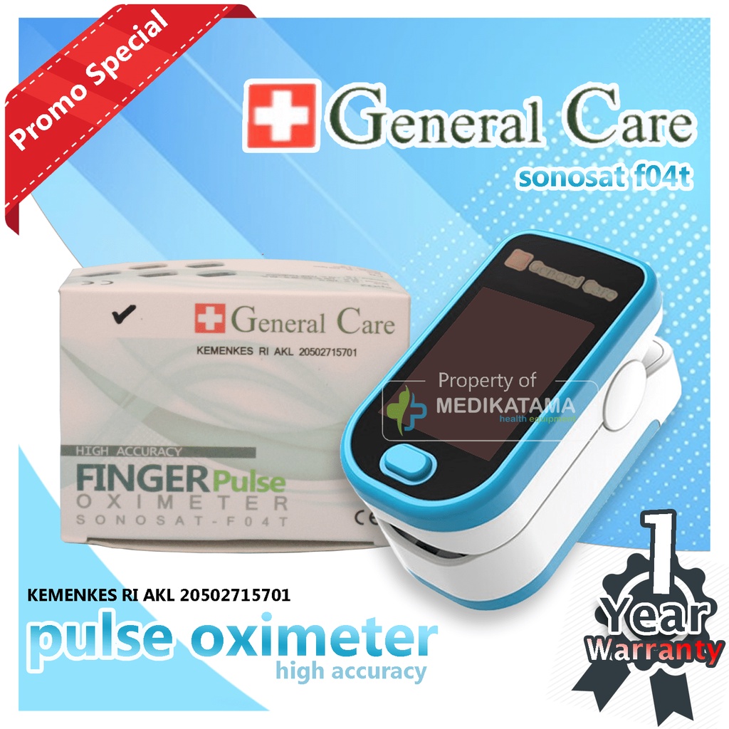 General Care Oxymeter Finger pulse tip spo2 Original Sonosat F04T