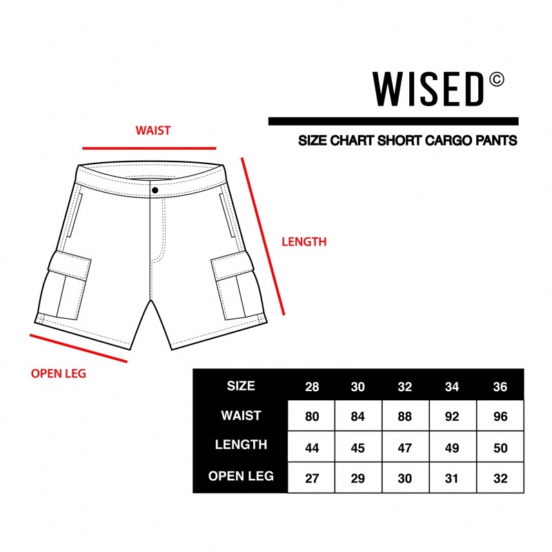 WISED | KOPS BLACK | SHORT CARGO PANTS