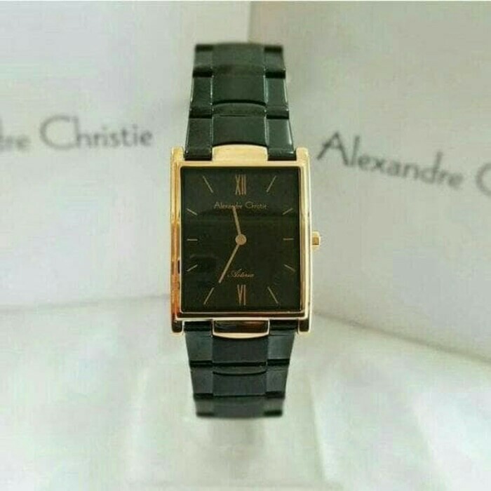 Jam Tangan Wanita Alexandre Christie AC 8520 Rosegold Black Original