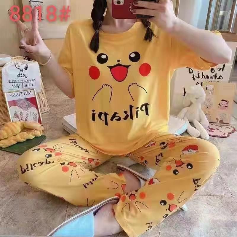 Piyama CP wanita baju tidur import jumbo/bigsize-CP POKEMON YELOW