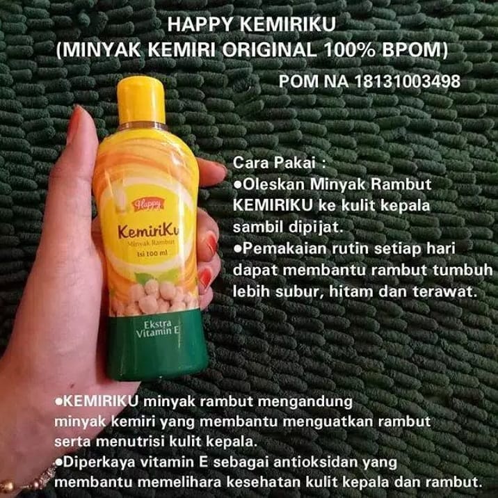 MINYAK KEMIRIKU 100ml GIRLSNEED77 ORIIGNAL BPOM HALAL MUI Minyak Rambut Happy Kemiri Ku Minyak Kemiri