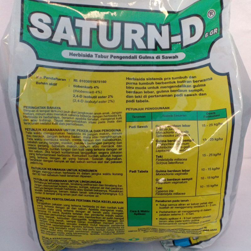 HERBISIDA SATURN-D 6GR 2KG