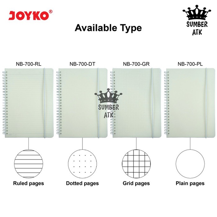 

Hemat Joyko Notebook Diary Agenda Buku Catatan Nb-700 Dotted Grid Plain Limited