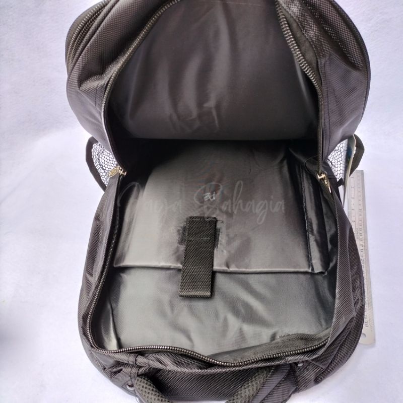 RANSEL LAPTOP JUMBO POLO INTERCLUB 20 INCH HITAM BESAR TAS SEKOLAH KULIAH KERJA PRIA