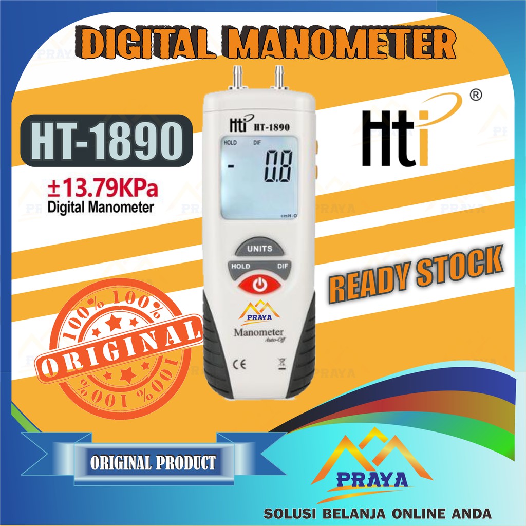 Digital Manometer Air Pressure Meter Alat Ukur Tekanan Udara HT1890 HT-1890