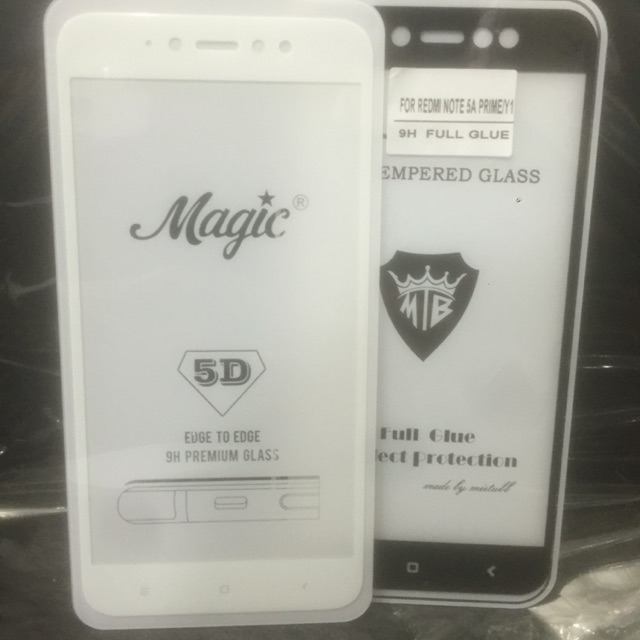 TEMPERED GLASS ANTIGORES KACA TG FULL LEM 5D REDMI NOTE5A