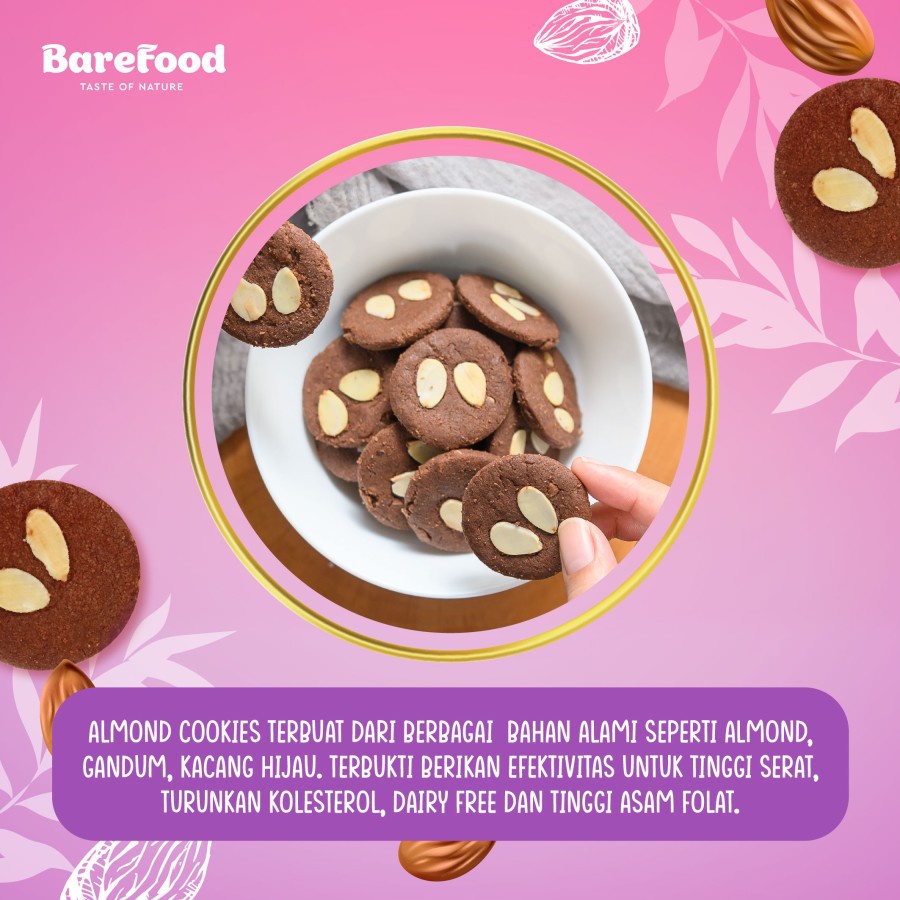 Almona Almond Cookies 100gr Cemilan Sehat Dairy Free / Almona Almond Brownies 50gr / Cookies Brownies