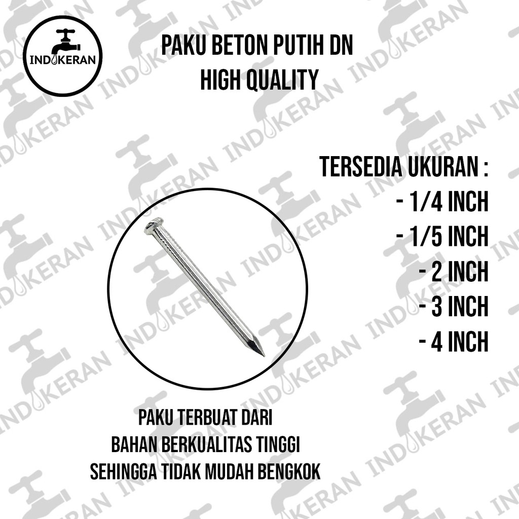 INDOKERAN - Paku Beton Putih DN - High Quality