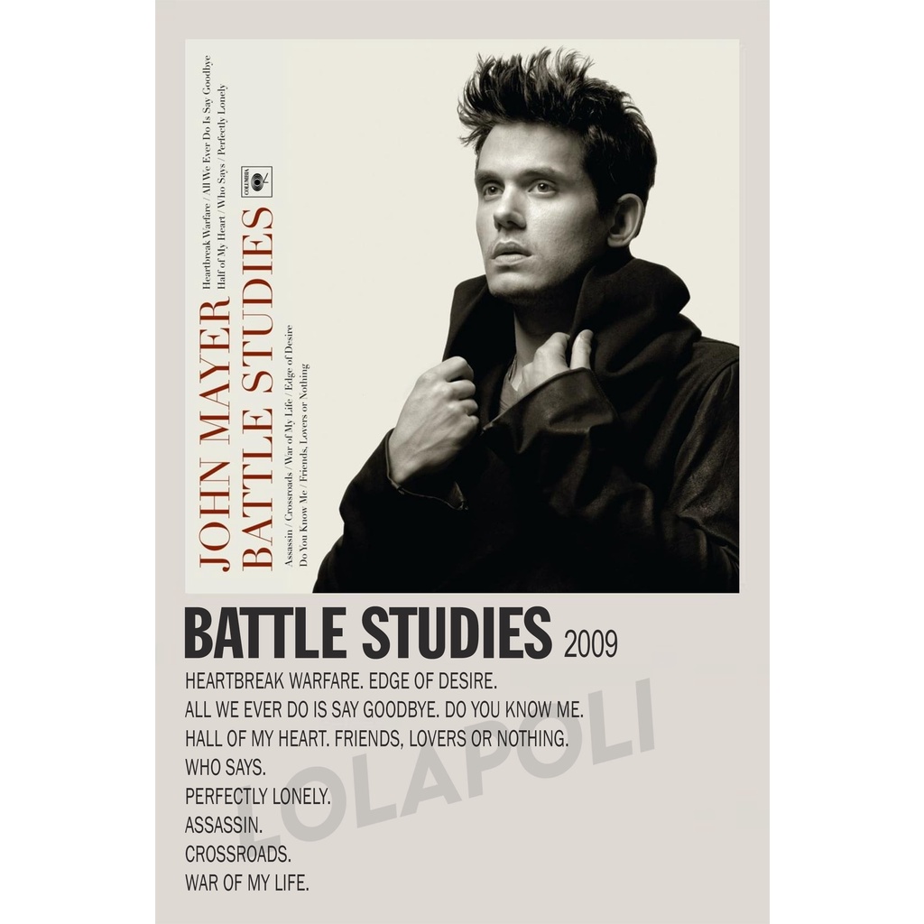 Poster Cover Album Battle Studies - John Mayer